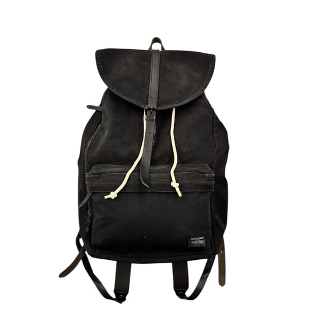 포터 브릿지 코튼 럭색 백팩 블랙 (S)