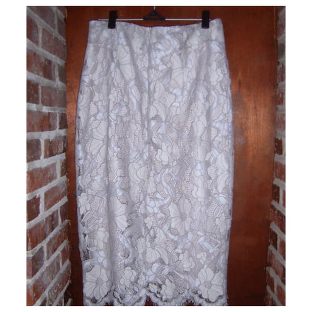 Floral Lace Midi Skirt