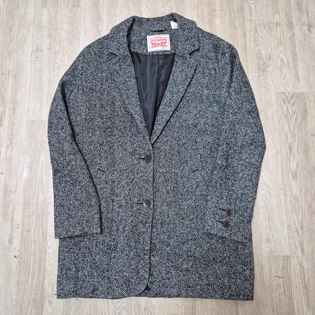 리바이스 스탠다드 모직 싱글 코트