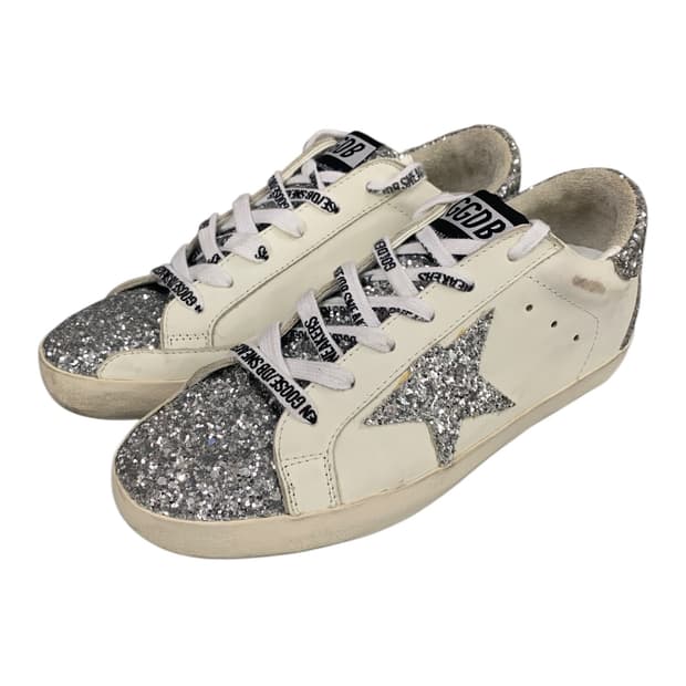 골든구스 슈퍼스타 화이트 글리터 스니커즈 36(230)