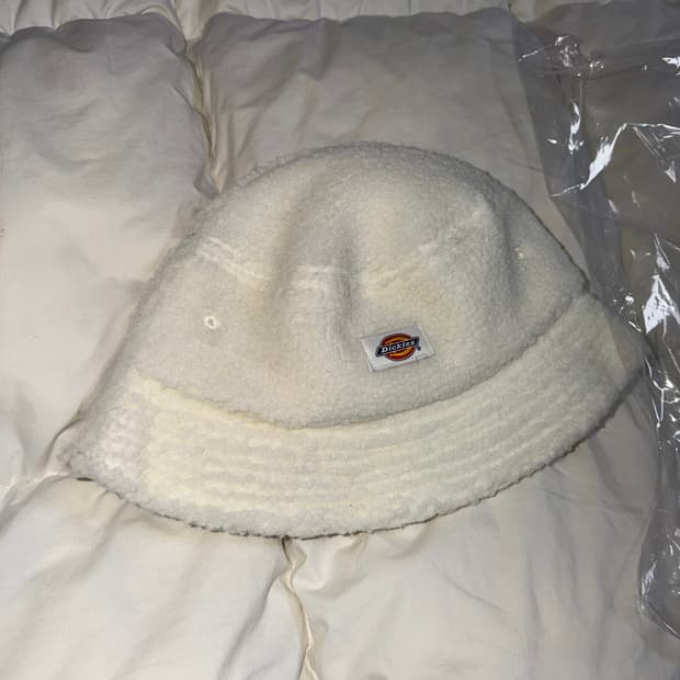 (L/XL) 디키즈 퍼 버킷햇 화이트