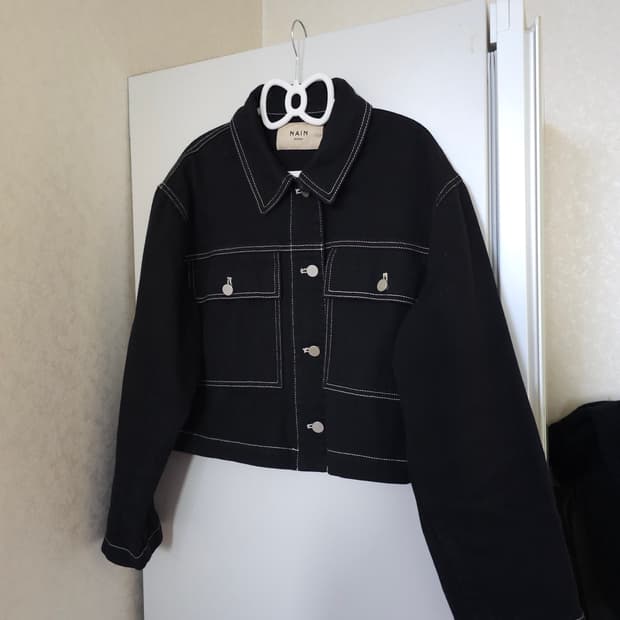 나인 아뜰리에 블랙 데님자켓