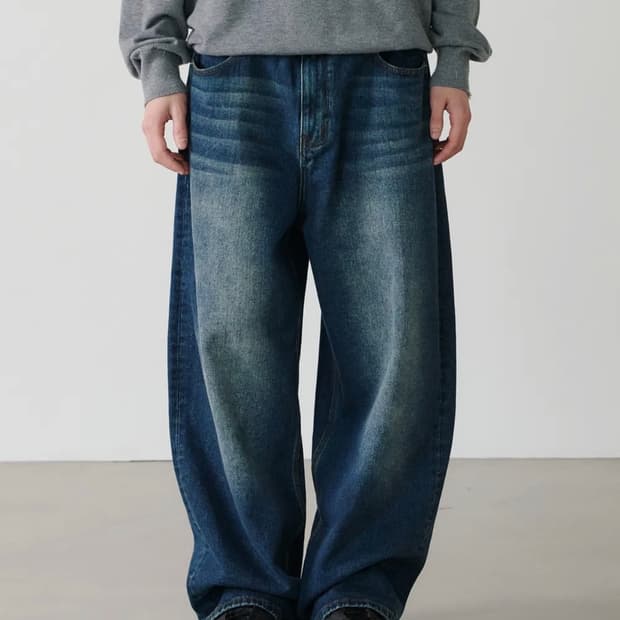 노운 wide denim pants (blue)ㅛ