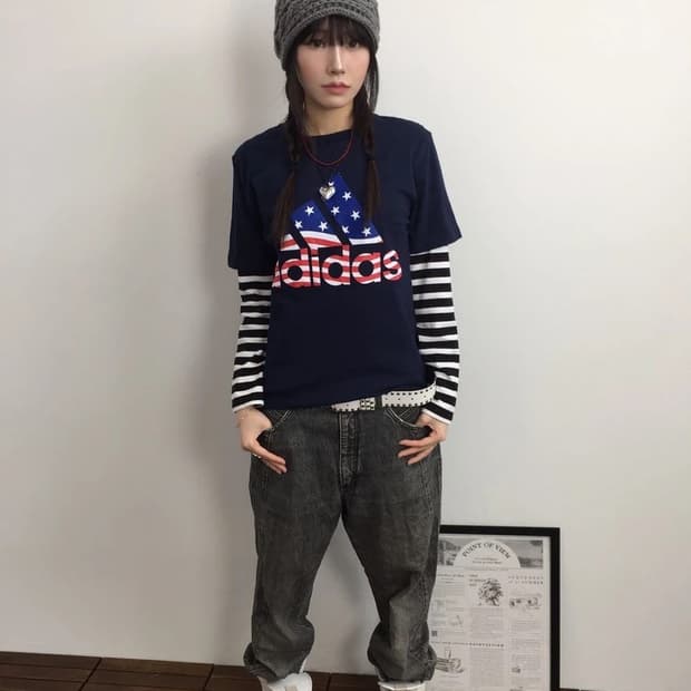 Adidas USA Flag Graphic Tee