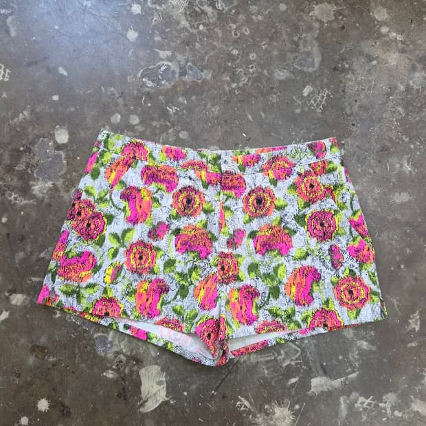30) ZARA 자라 플라워 패턴 반바지 쇼츠