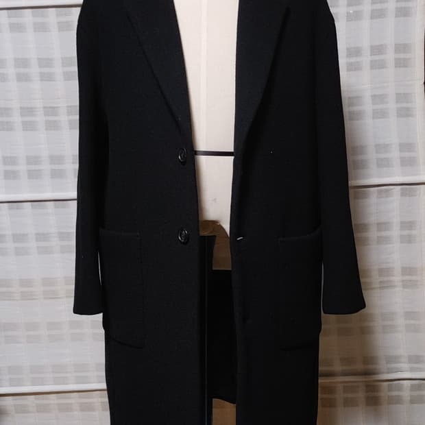 (한섬) 시스템 옴므 블랙 오버핏 코트 95 (100 가능)