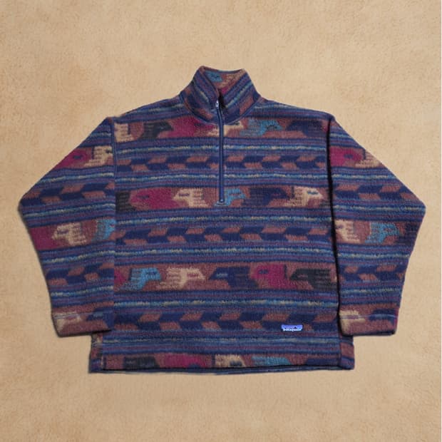 (M)파타고니아 96s Usa 아즈텍 신칠라 풀오버 플리스 자켓