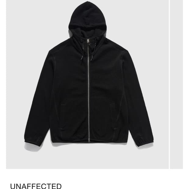 26ss 언어펙티드 와플 후디집업 블랙L