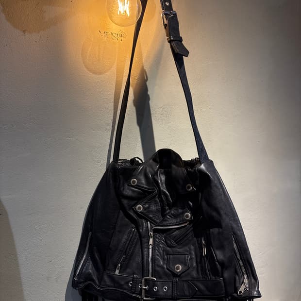 라이더 재킷 양가죽 커스텀 백 웨스턴 가방