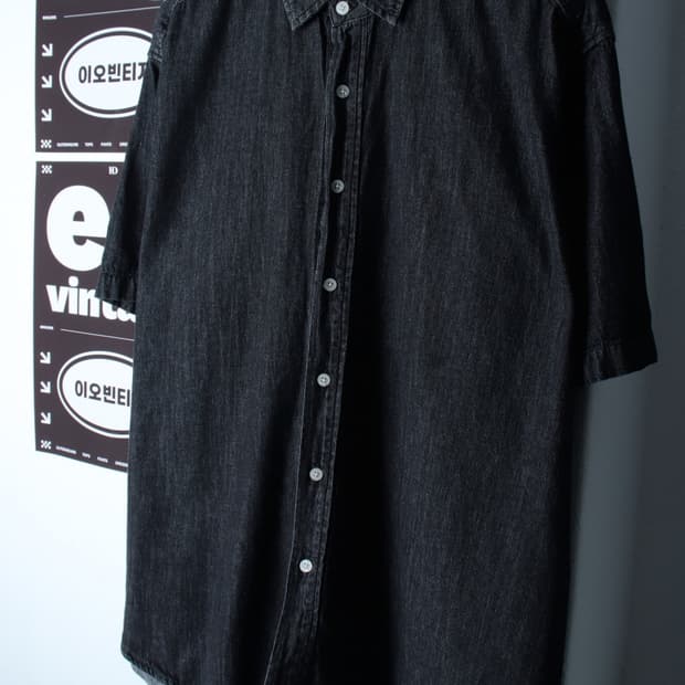 (L-2XL) 리메인세컨드 반팔 카라 티셔츠 셔츠 남방-H34254