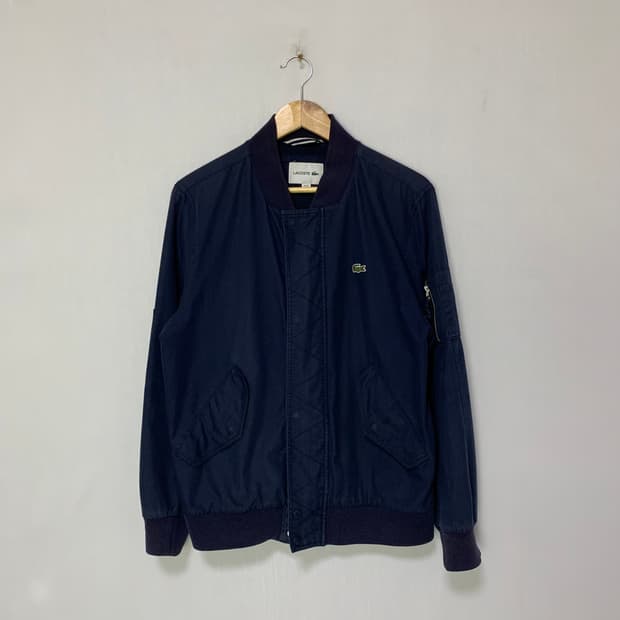 라코스테 빈티지 네이비 봄버 자켓 남녀공용 M 집업