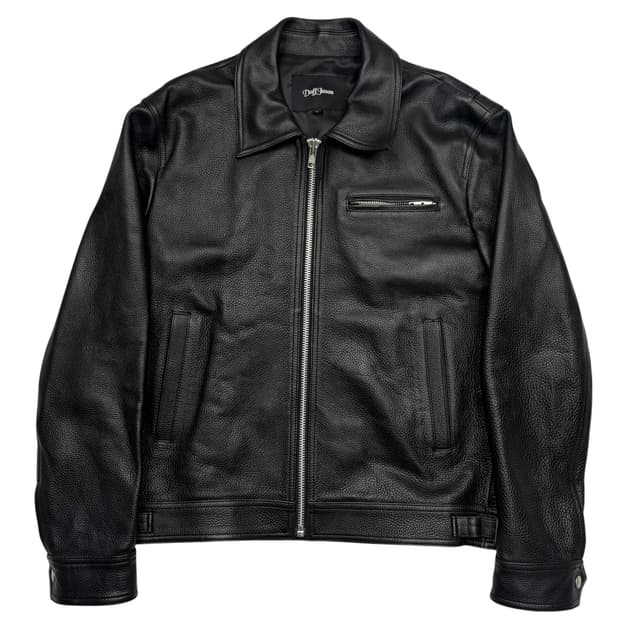 도프제이슨 카우 하이드 블랙 레더 자켓 L