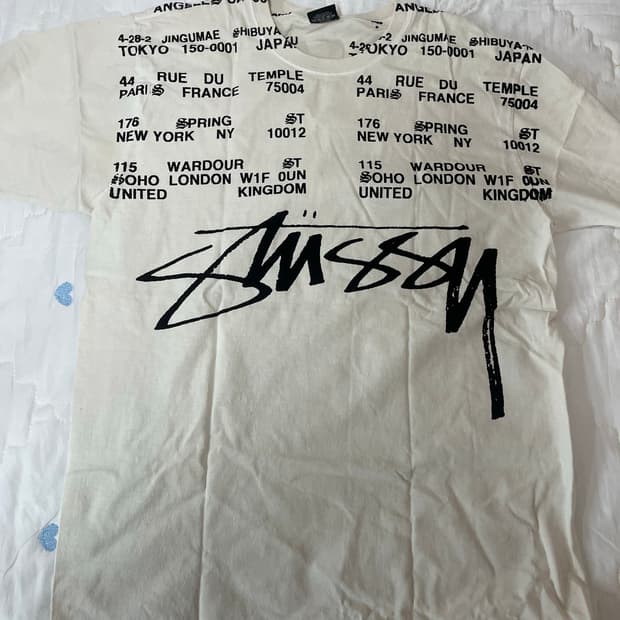 스투시 월드투어 티셔츠