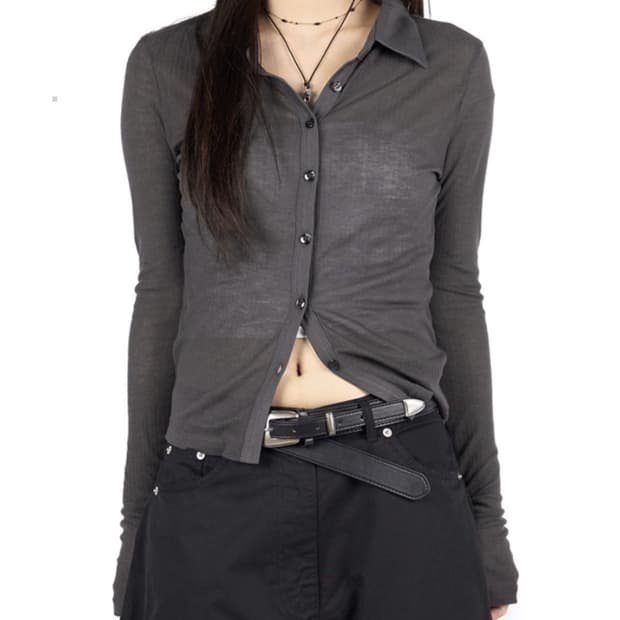 릿킴 TENCEL COLLAR CARDIGAN