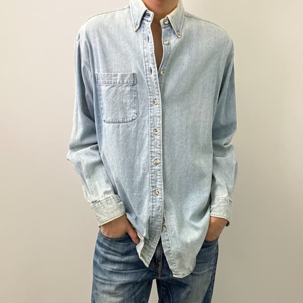 vtg 빈티지 연청 데님 셔츠 M