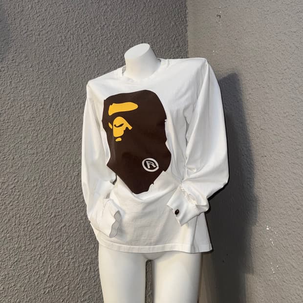 베이프 긴팔 티셔츠