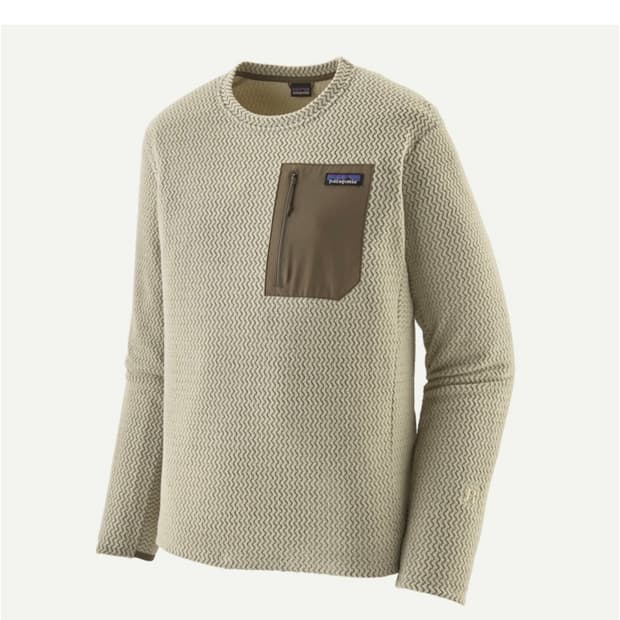 (미사용 새제품) 파타고니아 R1 에어 크루넥(색상 펠리칸, 사이즈 XL