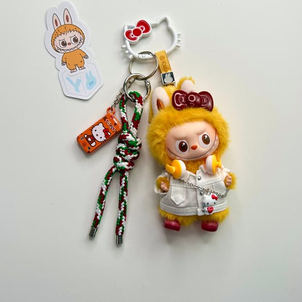 (1)🙊미니라부부+😻키티 조합 커스텀키링“Y”