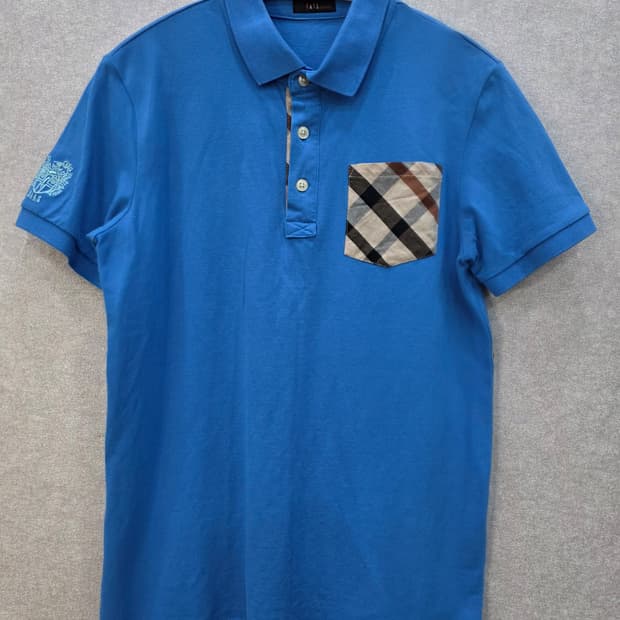 닥스 키즈 PK반팔 체크 포켓 반팔 카라티 DAKS