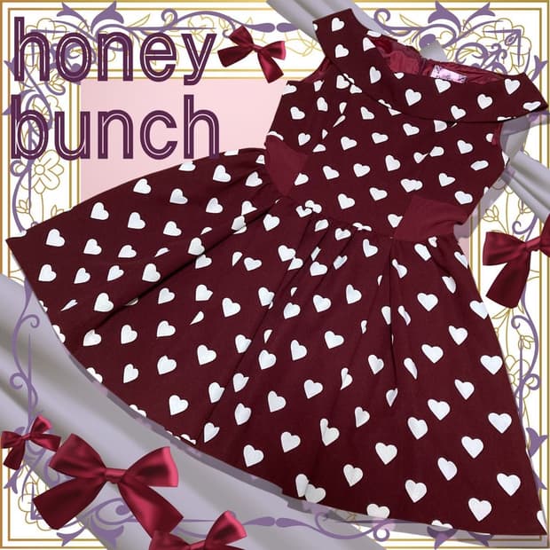 honey bunch 하트 원피 핀터깔 히메카지 라떼갸루 히메갸루 로걀