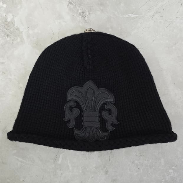 크롬하츠 플레어 레더패치 캐시미어 비니 판매