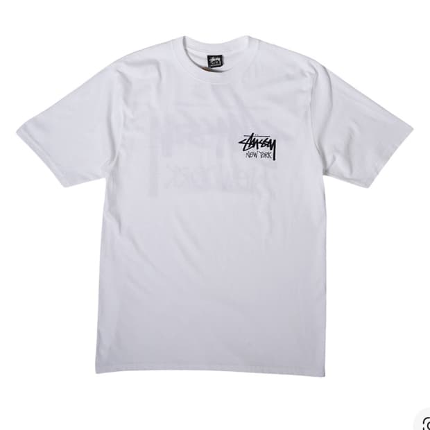 스투시 스탁 뉴욕 티셔츠 화이트 
