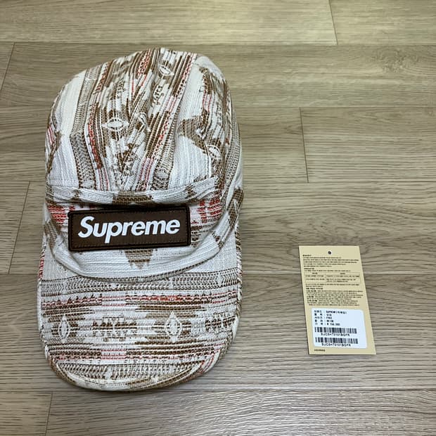 슈프림 우븐 패턴 캠프캡