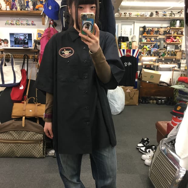 빈티지 워크 반팔 셔츠