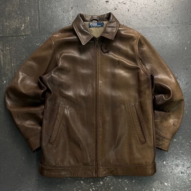 95 폴로 랄프로렌 램스킨 레더 자켓