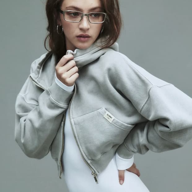 글로니 G Classic Washed Crop Zip Up 후드집업