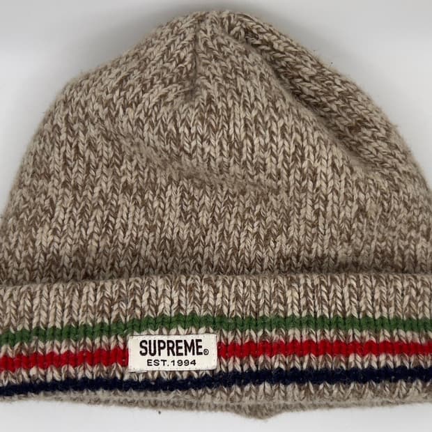 12FW 슈프림 래그 울 비니 탄