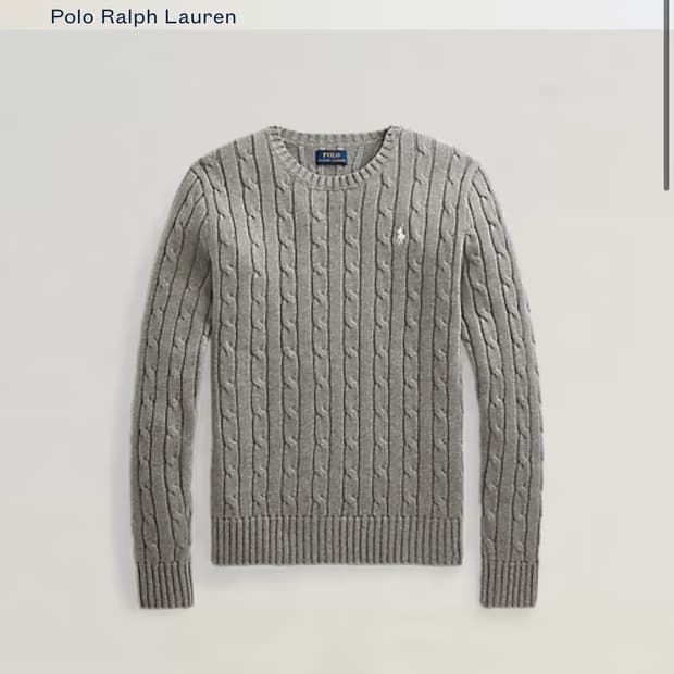 폴로 랄프로렌 케이블니트 qr정품인증
