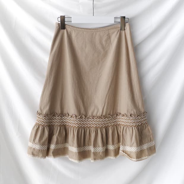 crochet shirring skirt 