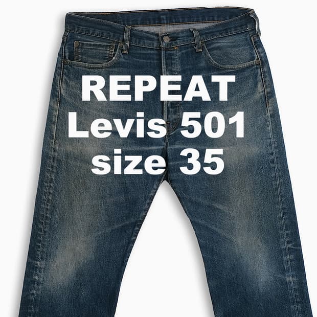 빈티지 리바이스 501 진청 35 인치 LV50136510