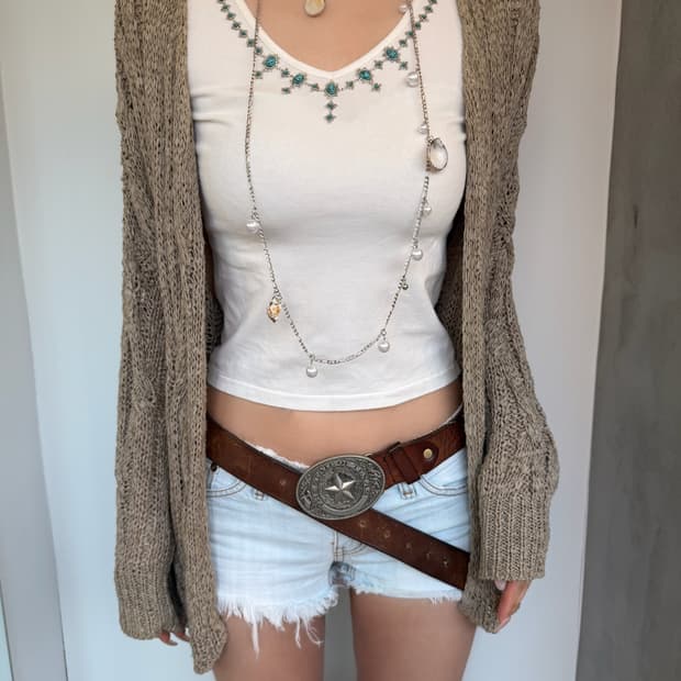 dusty sand drifft knit cardigan