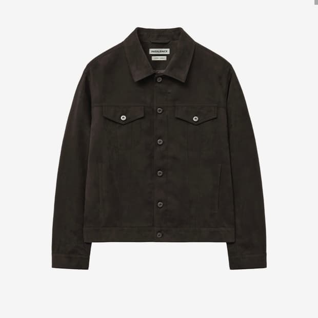 인사일런스 포우 스웨이드 트러커 자켓 BROWN