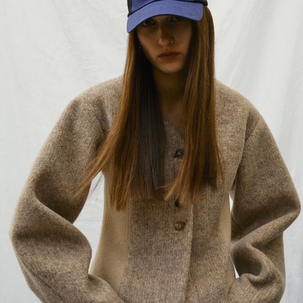 마뗑킴 볼륨 가디건 자켓  베이지