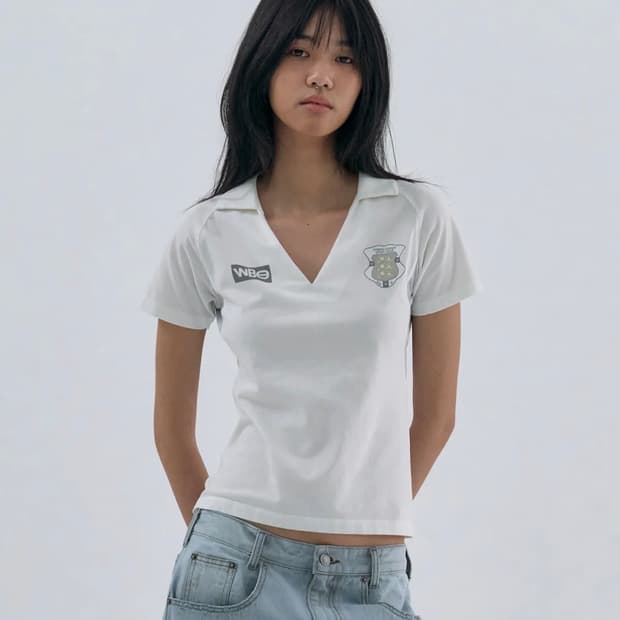 웰빙익스프레스 Cotton Football Half Sleeve 화이트