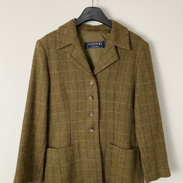 빈티지 MAX MARA WEEKEND LINE 트위드 울 자켓