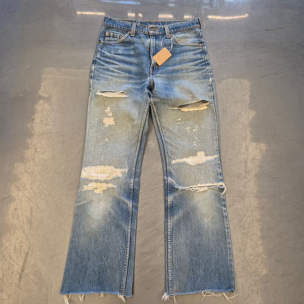 90s 리바이스 517 하드 디스트레스드 부츠컷 팬츠