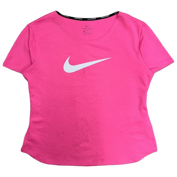NIKE 드라이핏 런이 반팔티 핑크 L