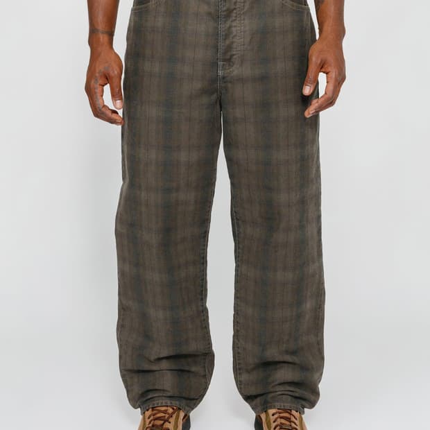 Stussy Washed Canvas Plaid Big Ol' Jean