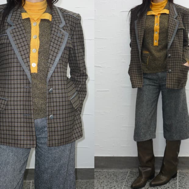 Heritage pattern wool jacket