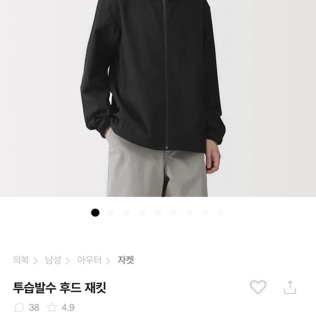 무인양품 바람막이