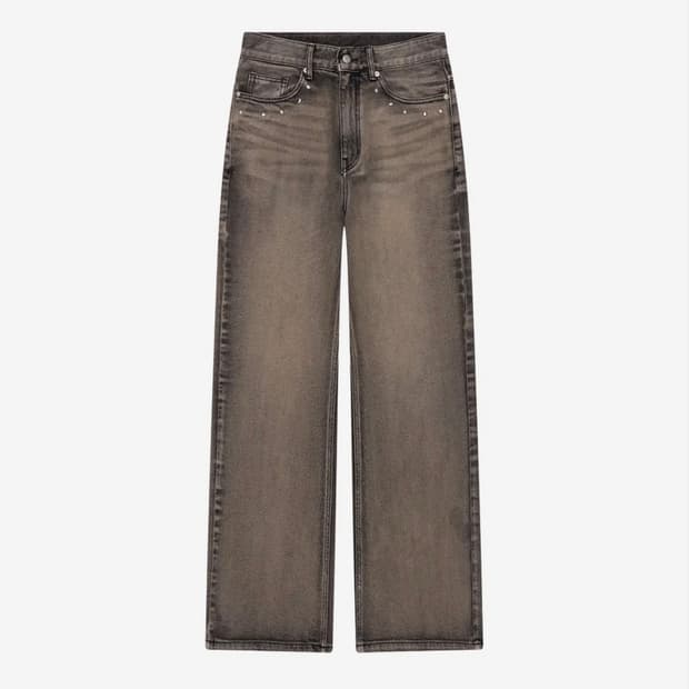 아캄 Multi Studded Denim Pants 스터드 팬츠 브라운