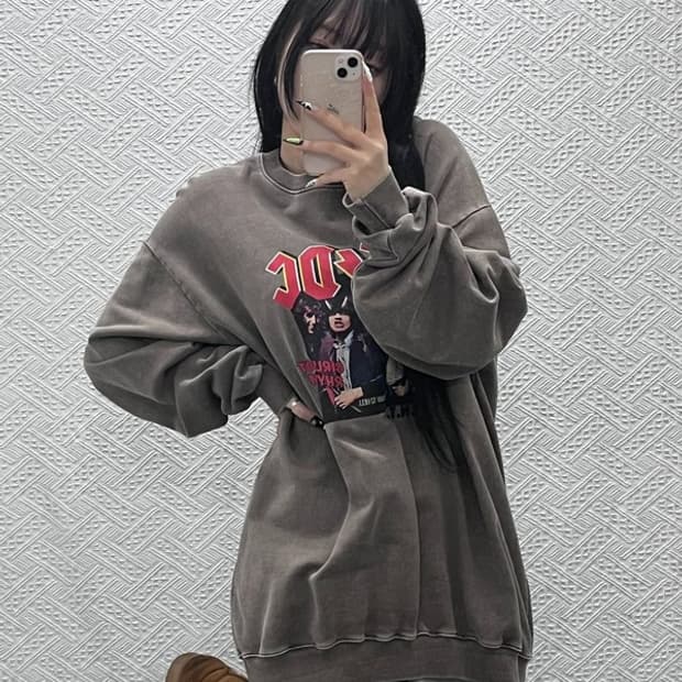 에이씨디씨 아카이브 메탈 펑크 프린팅 오버핏 맨투맨 XL C08723