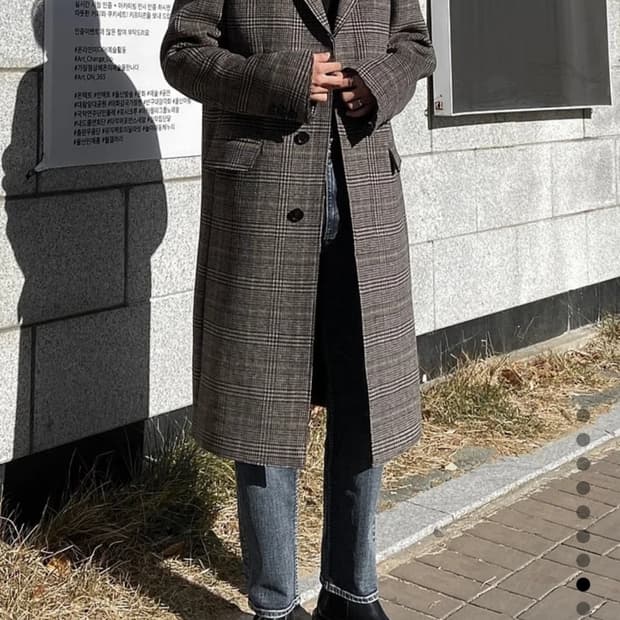 토니웩 TONYWACK 울캐시미어 크루도 체트 커팅 코트_95(M)