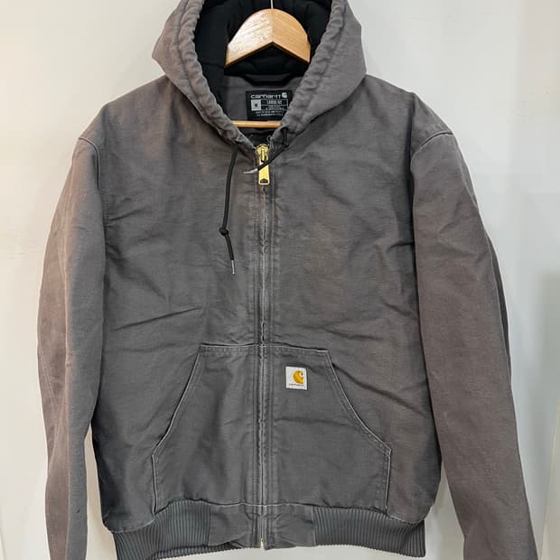  칼하트 후드 워크 자켓 그레이 M