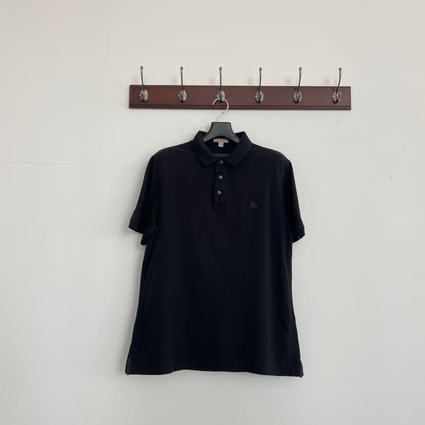 버버리 브릿 블랙 PK 반팔 티셔츠