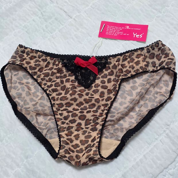 호피 레오파드 레이스 여성 팬티 90size